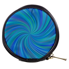 Blue Background Spiral Swirl Mini Makeup Bags by Celenk