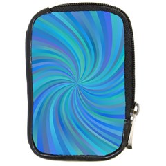 Blue Background Spiral Swirl Compact Camera Cases by Celenk