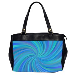 Blue Background Spiral Swirl Office Handbags (2 Sides)  by Celenk