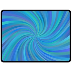 Blue Background Spiral Swirl Fleece Blanket (large)  by Celenk