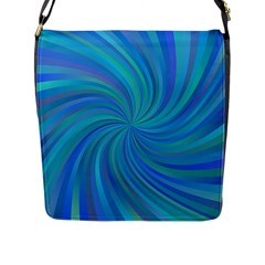 Blue Background Spiral Swirl Flap Messenger Bag (l)  by Celenk