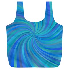 Blue Background Spiral Swirl Full Print Recycle Bags (l)  by Celenk