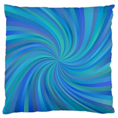 Blue Background Spiral Swirl Standard Flano Cushion Case (one Side) by Celenk