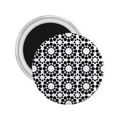 Black White Pattern Seamless Monochrome 2 25  Magnets by Celenk