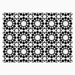 Black White Pattern Seamless Monochrome Large Glasses Cloth (2-side) by Celenk