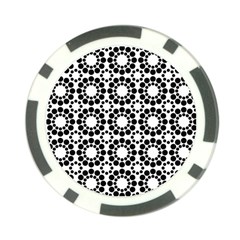 Black White Pattern Seamless Monochrome Poker Chip Card Guard by Celenk