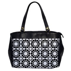 Black White Pattern Seamless Monochrome Office Handbags by Celenk