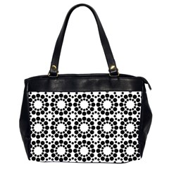 Black White Pattern Seamless Monochrome Office Handbags (2 Sides)  by Celenk