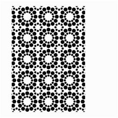 Black White Pattern Seamless Monochrome Small Garden Flag (two Sides) by Celenk