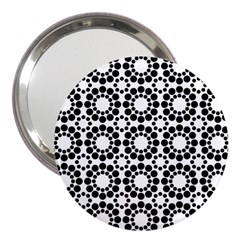 Black White Pattern Seamless Monochrome 3  Handbag Mirrors by Celenk