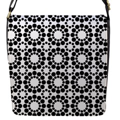 Black White Pattern Seamless Monochrome Flap Messenger Bag (s) by Celenk