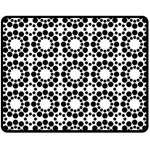 Black White Pattern Seamless Monochrome Double Sided Fleece Blanket (Medium)  58.8 x47.4  Blanket Front