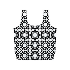 Black White Pattern Seamless Monochrome Full Print Recycle Bags (s)  by Celenk