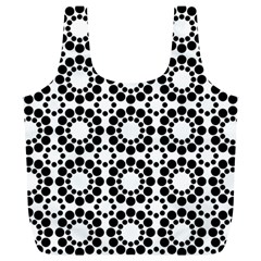 Black White Pattern Seamless Monochrome Full Print Recycle Bags (l)  by Celenk