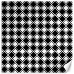 Black White Square Diagonal Pattern Seamless Canvas 12  x 12   11.4 x11.56  Canvas - 1