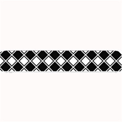 Black White Square Diagonal Pattern Seamless Small Bar Mats by Celenk