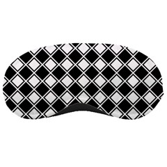 Black White Square Diagonal Pattern Seamless Sleeping Masks by Celenk