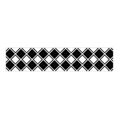 Black White Square Diagonal Pattern Seamless Velvet Scrunchie by Celenk