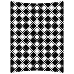 Black White Square Diagonal Pattern Seamless Back Support Cushion