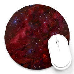 Abstract Fantasy Color Colorful Round Mousepads by Celenk