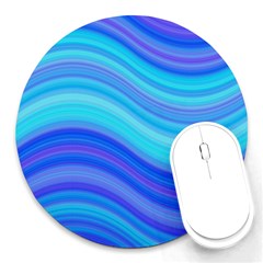 Blue Background Water Design Wave Round Mousepads