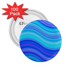 Blue Background Water Design Wave 2 25  Buttons (100 Pack)  by Celenk