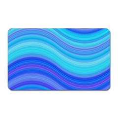 Blue Background Water Design Wave Magnet (rectangular)