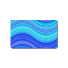 Blue Background Water Design Wave Magnet (name Card)