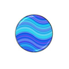 Blue Background Water Design Wave Hat Clip Ball Marker (4 Pack)