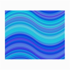 Blue Background Water Design Wave Small Glasses Cloth by Celenk