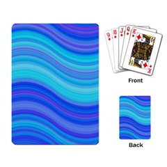 Blue Background Water Design Wave Playing Card