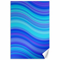 Blue Background Water Design Wave Canvas 24  X 36  by Celenk