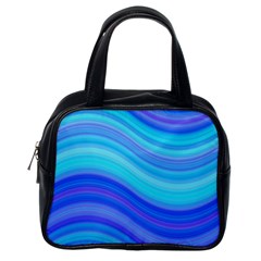 Blue Background Water Design Wave Classic Handbags (one Side) by Celenk