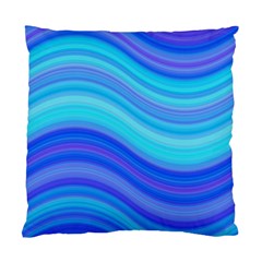 Blue Background Water Design Wave Standard Cushion Case (one Side) by Celenk