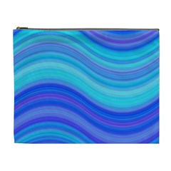 Blue Background Water Design Wave Cosmetic Bag (xl)