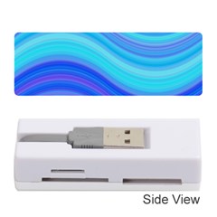 Blue Background Water Design Wave Memory Card Reader (stick)  by Celenk