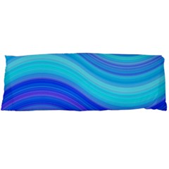 Blue Background Water Design Wave Body Pillow Case Dakimakura (two Sides) by Celenk