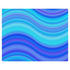 Blue Background Water Design Wave Double Sided Flano Blanket (medium)  by Celenk