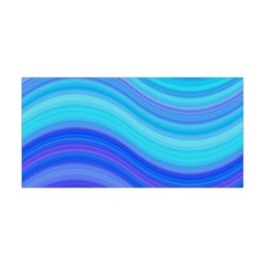 Blue Background Water Design Wave Yoga Headband by Celenk