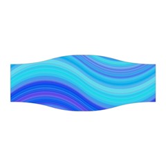 Blue Background Water Design Wave Stretchable Headband by Celenk