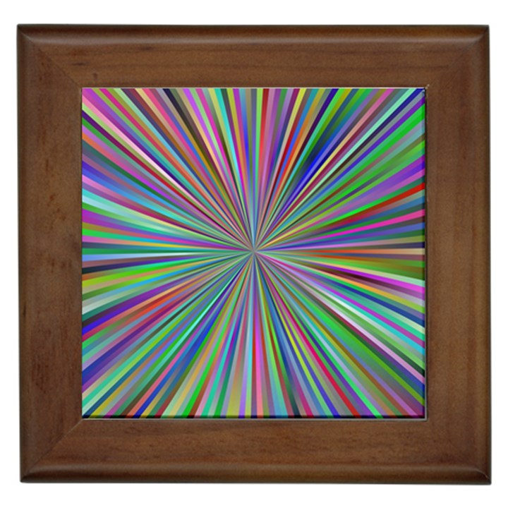 Burst Colors Ray Speed Vortex Framed Tiles