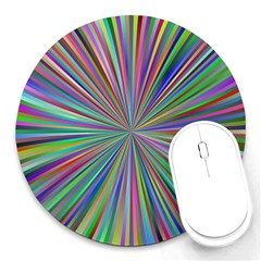 Burst Colors Ray Speed Vortex Round Mousepads by Celenk