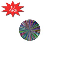 Burst Colors Ray Speed Vortex 1  Mini Buttons (10 Pack)  by Celenk