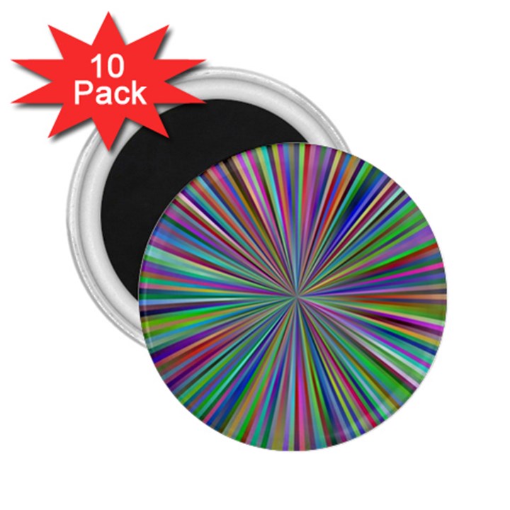 Burst Colors Ray Speed Vortex 2.25  Magnets (10 pack) 