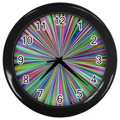 Burst Colors Ray Speed Vortex Wall Clocks (black) by Celenk