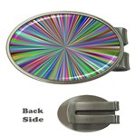 Burst Colors Ray Speed Vortex Money Clips (Oval)  Front