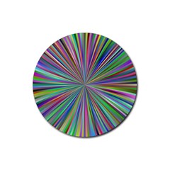 Burst Colors Ray Speed Vortex Rubber Round Coaster (4 Pack)  by Celenk