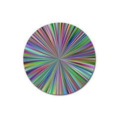 Burst Colors Ray Speed Vortex Magnet 3  (round) by Celenk