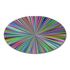 Burst Colors Ray Speed Vortex Oval Magnet by Celenk