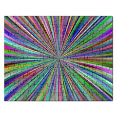 Burst Colors Ray Speed Vortex Rectangular Jigsaw Puzzl